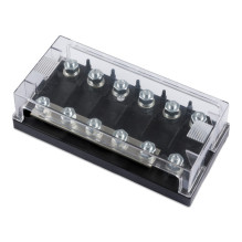 Six-way fuse holder for Mega-fuse with busbar (250A) Six-way fuse holder for Mega-fuse with busbar (250A)