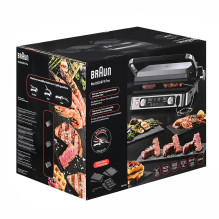 Elektrinis Kontaktinis Grilis - Braun MultiGrill 9 Pro CG9167 Elektrinis Kontaktinis Grilis 851 cm², Iki 8 Asmenų, Juoda