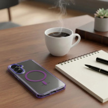 Riff Clear Hybrid Mag Cover back Frame case Samsung Galaxy A57 5G A576 Purple Riff Clear Hybrid Mag Cover back Frame case Samsung Galaxy A57 5G A576 Purple