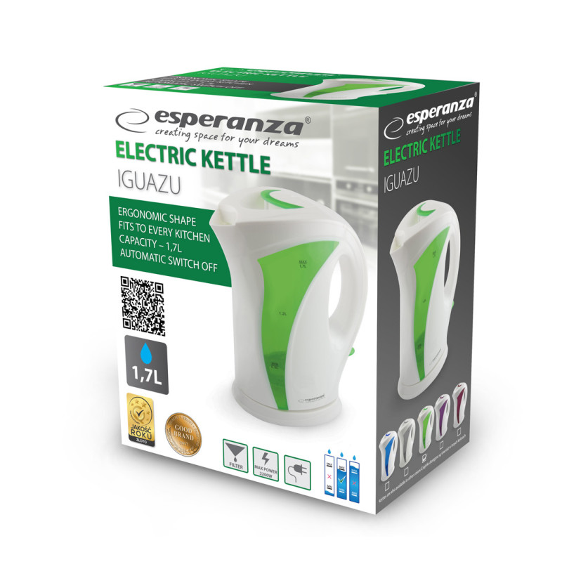 ESPERANZA EKK018G IGUAZU - Electric Kettle 1 7 L GREEN