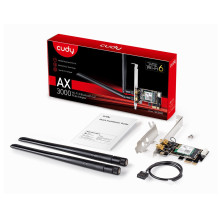 Cudy WE3000 network card Internal WLAN / Bluetooth 2402 Mbit / s Cudy WE3000 network card Internal WLAN / Bluetooth 2402 Mbit / s