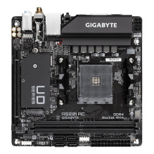 Gigabyte A520I AC Motherboard - Supports AMD Ryzen 5000 Series AM4 CPUs, 6 Phases Digital VRM, up to 5300MHz DDR4 (OC), 