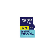 GOODRAM RIVAL Memory card microSD 64GB 100MB / s class 10 UHS-I V30 with adapter SD