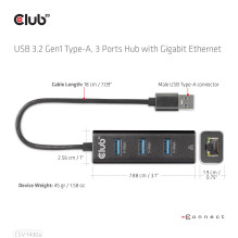 I / O HUB USB3.2 3PORT / CSV-1430A CLUB3D