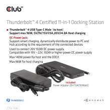 NB ACC DOCKING STATION 11IN1 / THUNDERBOLT CSV-1581 CLUB3D NB ACC DOCKING STATION 11IN1 / THUNDERBOLT CSV-1581 CLUB3D