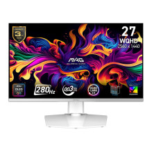 Monitor, MSI, 26.5 ", 2560 x 1440 pixels, Wide Quad HD, Native aspect ratio 16:9, QD-OLED, Flat, MAG272QPWQD-OLEDX2