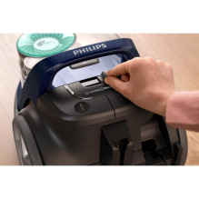 Dulkių siurblys, PHILIPS, be maišelio, 900 vatų, talpa 1,5 l, triukšmas 77 dB, tamsiai pilka, svoris 5,3 kg, FC9556 / 09
