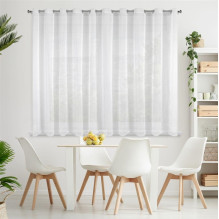 CURTAIN LUCY 140X250 WHITE RINGS D