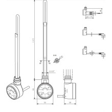 Elektrinis kaitinimo elementas TERMA MOA, 300 W, juodas Elektrinis kaitinimo elementas TERMA MOA, 300 W, juodas