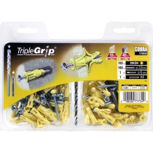 ANCHOR DRYW TRIPLE 3.5X29 PLAST Y 100 PC ANCHOR DRYW TRIPLE 3.5X29 PLAST Y 100 PC