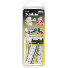 ANCHOR DRYW TRIPLE 6X39 PLAST GREY 2 PCS