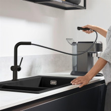 Virtuvinis maišytuvas Hansgrohe Talis M54 72808670, juodas
