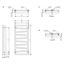 Elektrinis rankšluosčių džiovintuvas Terma ZigZag 500x1070mm Elektrinis rankšluosčių džiovintuvas Terma ZigZag 500x1070mm