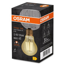 Lemputė Osram LED, A60, E27, 8 W, 950 lm, 2400K Lemputė Osram LED, A60, E27, 8 W, 950 lm, 2400K