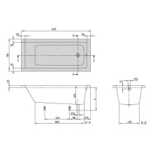 BATHTUB TARGA PLUS 1500X700 BATHTUB TARGA PLUS 1500X700