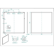 VEIDRODIS SU JUODU RĖMU 80X80 CM 19 MM VEIDRODIS SU JUODU RĖMU 80X80 CM 19 MM