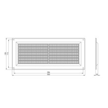 Ventiliacijos grotelės EUROPLAST VR1330B, 130 x 300 mm Ventiliacijos grotelės EUROPLAST VR1330B, 130 x 300 mm