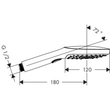 Dušo galvutė Hansgrohe Select E120, 120 mm Dušo galvutė Hansgrohe Select E120, 120 mm