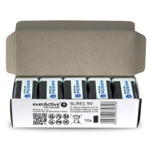 Baterija- everActive Pro Alkaline 6LR61 650 mAh Baterijos, 10 vnt. Baterija- everActive Pro Alkaline 6LR61 650 mAh Baterijos, 10 vnt.