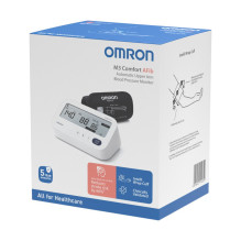 Kraujo Spaudimo Monitorius - OMRON M3 Comfort AFib, Intelli Wrap Cuff, 2-User Memory, Balta Kraujo Spaudimo Monitorius - OMRON M3 Comfort AFib, Intelli Wrap Cuff, 2-User Memory, Balta