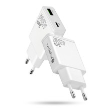 Įkroviklis - everActive SC-460Q 45W USB &amp; USB-C Greitas Įkroviklis, Balta