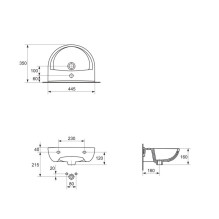 WASHBASIN PRESIDENT 45 ONE HOLE WASHBASIN PRESIDENT 45 ONE HOLE