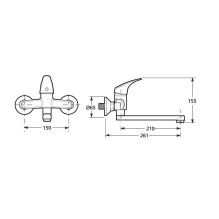 WALL SINK MIXER TALAS 21CM H3111N7004230 WALL SINK MIXER TALAS 21CM H3111N7004230