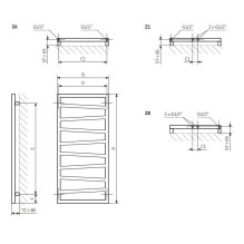 TOWEL RAIL ZIGZAG 835X500 HEBAN TOWEL RAIL ZIGZAG 835X500 HEBAN