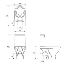 FLOOR-STANDING WC MODUO CO 010 3 / 5