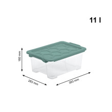 Daiktadėžė Rotho, 11 l, skaidri, 387 x 279 x 158 mm Daiktadėžė Rotho, 11 l, skaidri, 387 x 279 x 158 mm