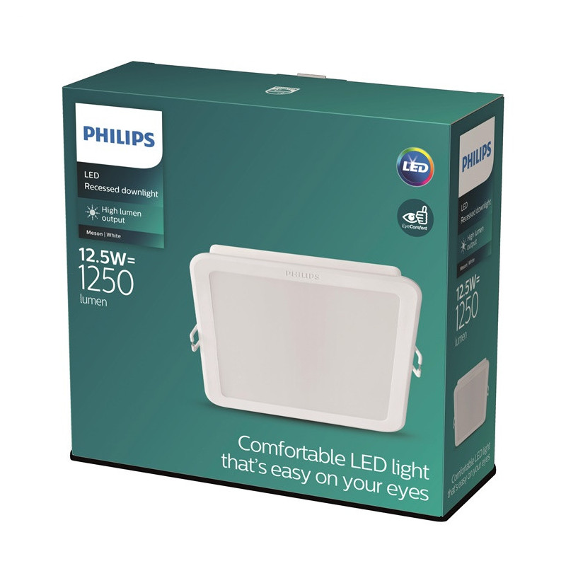 Built-in lamp Philips MESON, 12.5W, 3000°K, LED, white