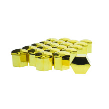 Nakładki na śruby kół 17 mm złote metaliczne EPTUNING001 Nakładki na śruby kół 17 mm złote metaliczne EPTUNING001