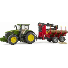 Set Bruder John Deere 7R 350 With Forest Trailer BR-03154 Set Bruder John Deere 7R 350 With Forest Trailer BR-03154