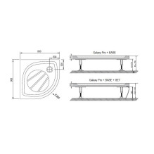Dušo padėklas Ravak Elipso Pro, 90 mm x 90 mm Dušo padėklas Ravak Elipso Pro, 90 mm x 90 mm