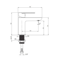 Washbasin faucet Deante Alpinia BGA_020M, chrome Washbasin faucet Deante Alpinia BGA_020M, chrome