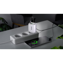 Adapter Sponge C1 22.5W GaN, USB-C / USB-A, white Adapter Sponge C1 22.5W GaN, USB-C / USB-A, white