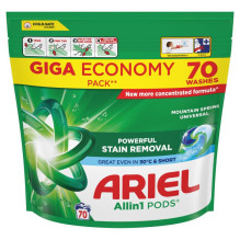 Ariel All-in-1 PODS Mountain Spring laundry capsules, 70 pcs