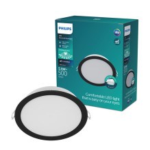 Philips LED Recessed Downlight, 5.5W, 3000K, Ø9, black