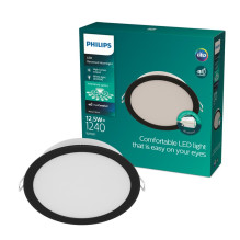Šviestuvas įleidžiamas Philips LED,12.5W,3000K, Ø12.5,juodas