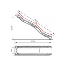 Čiuožykla 4IQ, geltona sp., 220 cm Čiuožykla 4IQ, geltona sp., 220 cm