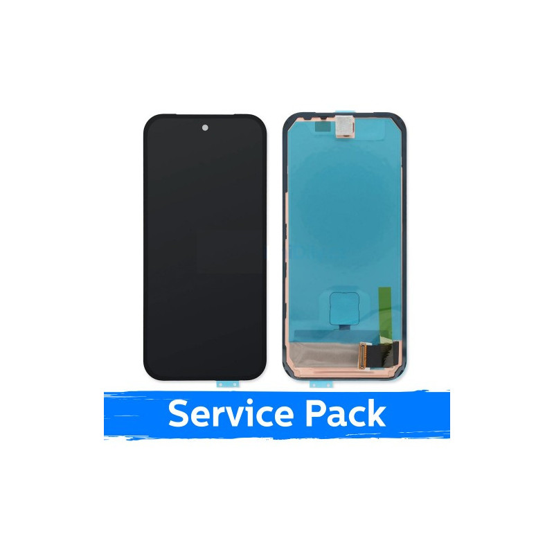 Ekranas skirtas Google Pixel 10A juodas su rėmeliu (Service Pack)