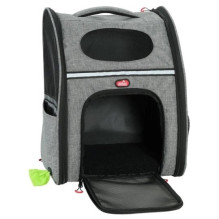Gyvūnų Nešiojamoji Kuprinė - ZOLUX Nomad 32×25×42 cm Šunims Ir Katėms Iki 10 Kg - Pilka / Juoda
