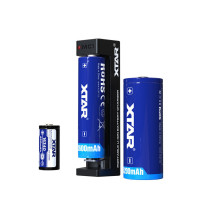 Baterijų Įkroviklis - Xtar MC1 USB-C Ličio Jonų Įkroviklis 18650 / 21700 Baterijoms, Juoda Baterijų Įkroviklis - Xtar MC1 USB-C Ličio Jonų Įkroviklis 18650 / 21700 Baterijoms, Juoda
