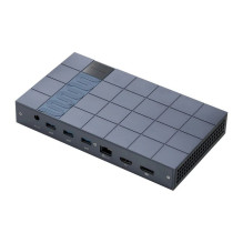 Dokavimo Stotis - Peladn G2E Thunderbolt 5, 140W PD, Dual 8K, Pilka