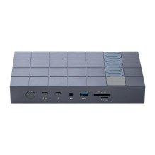 Dokavimo Stotis - Peladn G2E Thunderbolt 5, 140W PD, Dual 8K, Pilka