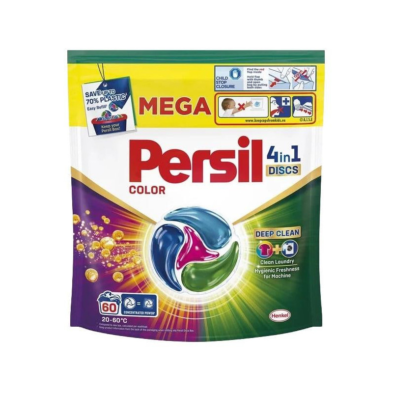 LAUNDRY CAPSULES PERSIL DIS COLOR 60 PCS
