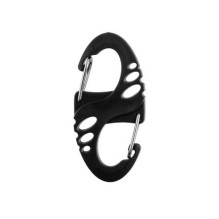 Karabinas - S-Hook Rinkinys DuraFlex ir Metalas, 10 Vnt., 50 x 23 x 5 mm, 4 g kiekvienas, Juodas