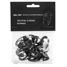 Karabinas - S-Hook Rinkinys DuraFlex ir Metalas, 10 Vnt., 50 x 23 x 5 mm, 4 g kiekvienas, Juodas