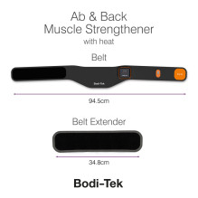 Bodi-Tek Ab &amp; Back Muscle Strengthener With Heat, Black / Orange