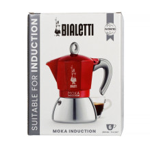 Bialetti Moka Induction Moka puodas 6tz Bialetti Moka Induction Moka puodas 6tz